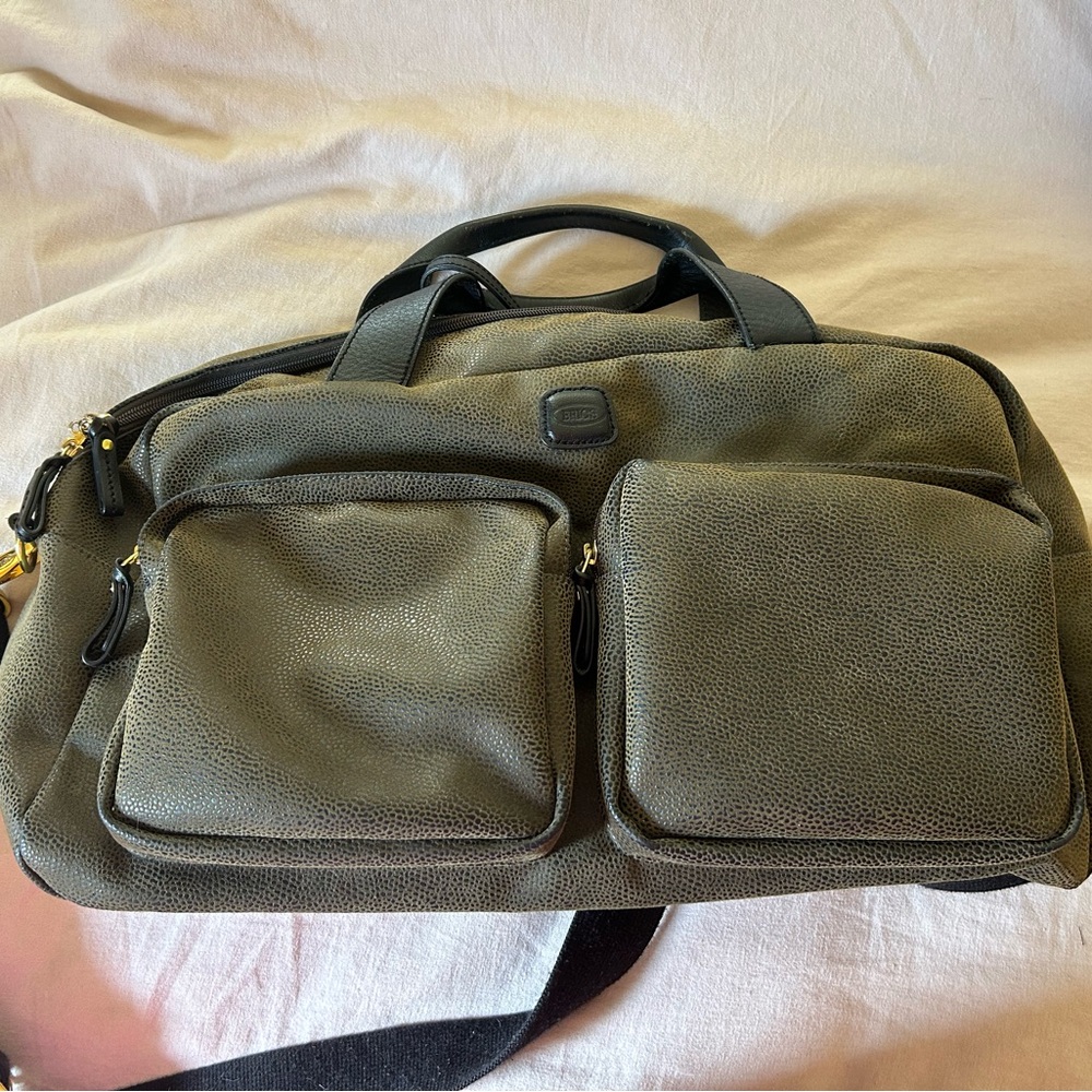 BRIC’S Milano Leather Weekender Carry On Duffle Luggage Bag